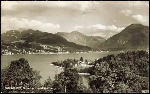 Ansichtskarte Bad Wiessee Panorama-Ansicht mit Finnerbucht und Wallberg 1965