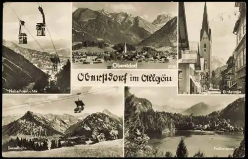 Oberstdorf (Allgäu) Mehrbild-AK mit div. Orts- und Umland-Ansichten 1955