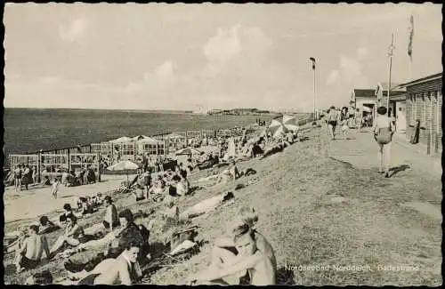 Ansichtskarte Norddeich-Norden Nordseebad Strand Strandleben Badestrand 1962