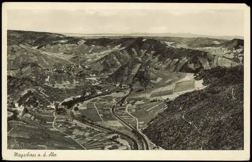 Ansichtskarte Mayschoß Panorama-Ansicht mit Ahr-Tal Umgebung 1952