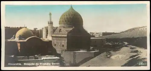 Alexandrien الإسكندرية Mosquée du Prophète  Colorfoto AK 1926  Egypt Ägypten