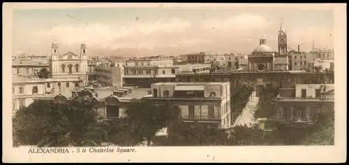 Alexandrien الإسكندرية, al-Iskandariyya Chaterine Square. 1926  Egypt Ägypten