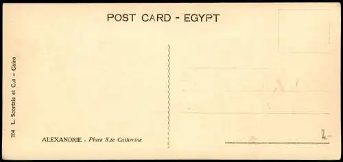 Alexandrien الإسكندرية‎, al-Iskandariyya Chaterine Square. 1926  Egypt Ägypten