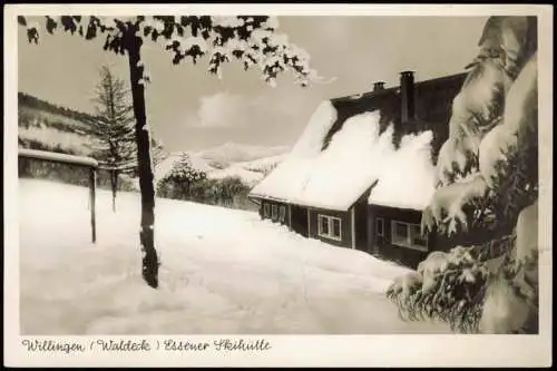 Willingen Upland  Waldeck Essener Skihutte Bes. Essener Skiklub Winter 1953