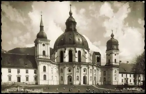 Ansichtskarte Ettal Kloster, Gebäude Außenansicht, Echtfoto-AK Huber 1930