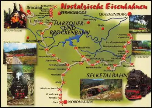 Ansichtskarte  Nostalgische Eisenbahnen - Harzquer- und Brockenbahn 2006