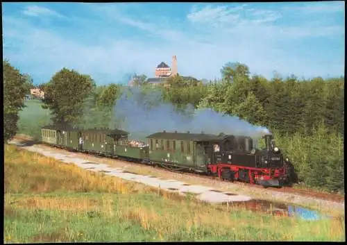 Dampflokomotive 99 682 der Deutschen Reichsbahn zw Stützengrün - Neuheide 1998