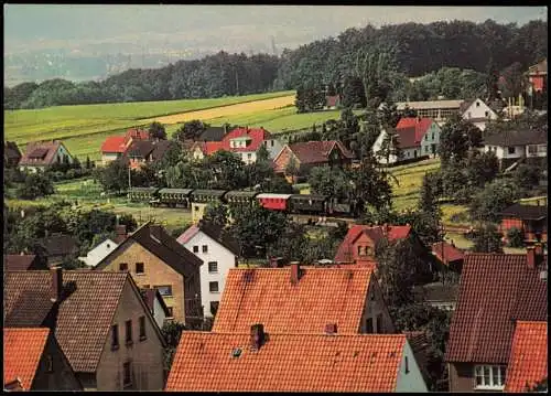 Dampflokomotive mit DEW-Dampfzug bei Steinbergen (Weserbergland) 1980