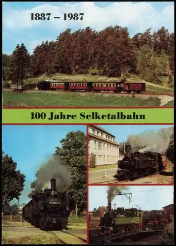 Ansichtskarte .Sachsen-Anhalt Selketalbahn 1987