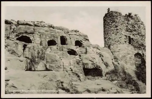 Ansichtskarte Blankenburg (Harz) Burg Burgruine Regenstein im Harz 1953