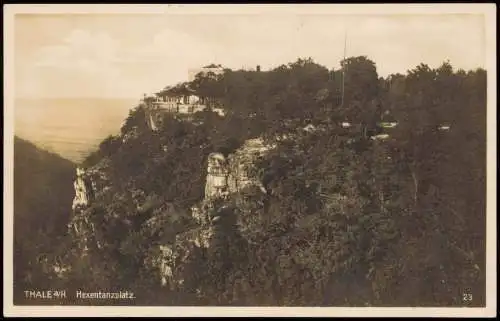 Ansichtskarte Thale (Harz) Hexentanzplatz (Bodetal) 1928