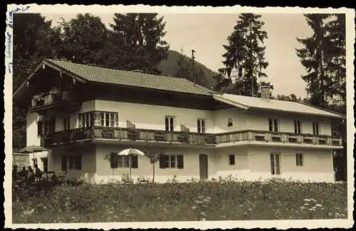 Ansichtskarte Ruhpolding Ortsansicht 1955   gelaufen  Stempel RUHPOLDING "aa"