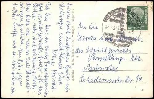 Willingen (Upland) Mehrbildkarte mit 5 Orts-/Umlandansichten Waldeck 1957