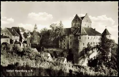 Ansichtskarte Meersburg Altes Schloß Burg Meersburg am Bodensee 1955