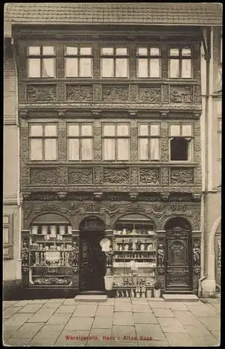 Ansichtskarte Wernigerode Harz Altes Haus (Geschäft) 1910