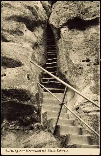 .Sachsen Aufstieg zum Hermannseck Sächsische Schweiz zur DDR-Zeit 1960