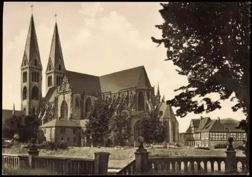 Ansichtskarte Halberstadt Dom Außenansicht zur DDR-Zeit 1971