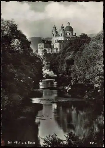 Ansichtskarte Melk  a.d.Donau 1960   rückseitig Stempel  Donau Dampfschiffahrt