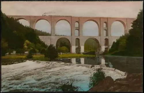 Ansichtskarte Jocketa-Pöhl Elstertalbrücke - Color Fotokarte 1926