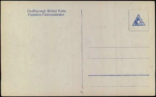 Ansichtskarte Eutin Großherzogliches Schloss Fremden-Fürstenzimmer. 1926