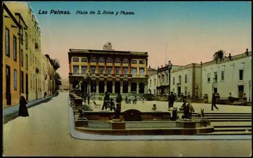 Las Palmas de Gran Canaria Plaza de S. Anna y Museo. 1914  Canaris Kanaren