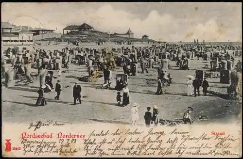 Ansichtskarte Norderney Strandleben Pavillon Restaurant 1903