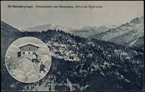 Tegernsee (Stadt) 2 Bild Die Venedigergruppe. Fernaufnahme vom Neureuthaus 1912