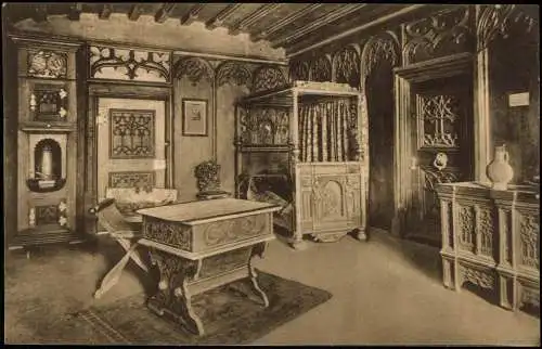 Ansichtskarte Hannover Gothisches Zimmer aus Überlingen Kestner Museum 1914