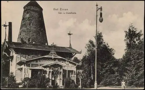 Ansichtskarte Bad Salzelmen-Schönebeck Elbe Sol- Dunsthalle 1916  gel. Feldpost