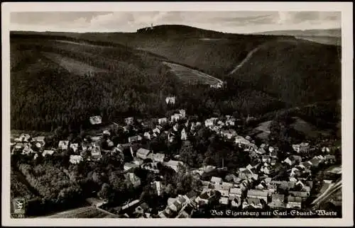 Ansichtskarte Elgersburg Luftbild 1940 Stempel Manebach