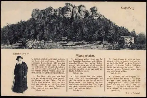 Ansichtskarte Bad Staffelstein 2 Bild Staffelberg und Erimit IVO 1930