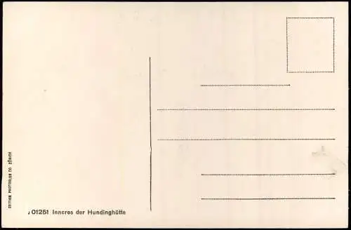 Ansichtskarte Linderhof-Ettal Inneres der Hundinghütte 1913