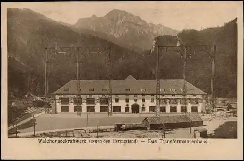 Ansichtskarte Kochel am See Walchenseekraftwerk Das Transformatorenhaus 1928