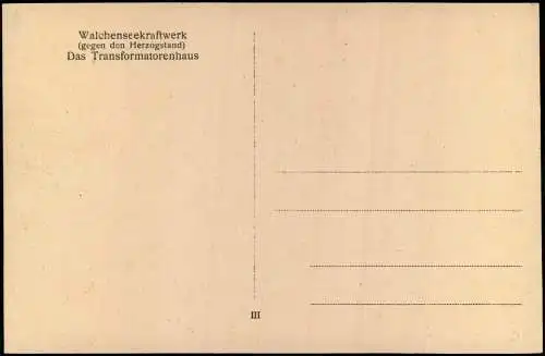 Ansichtskarte Kochel am See Walchenseekraftwerk Das Transformatorenhaus 1928