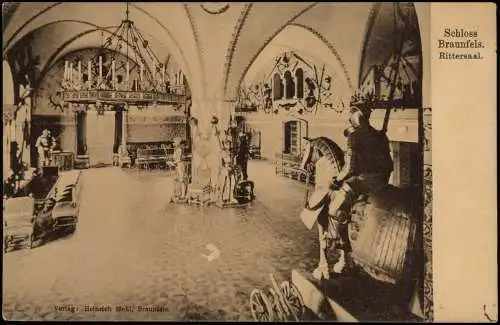 Ansichtskarte Braunfels (Lahn) Schloss Rittersaal. 1912