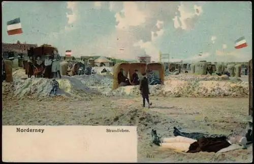 Ansichtskarte Norderney Nordsee - Strandleben 1906