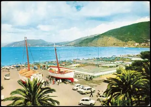 Cartoline Sestri Levante Séstri I leudi sulla spiaggia Hafen 1971