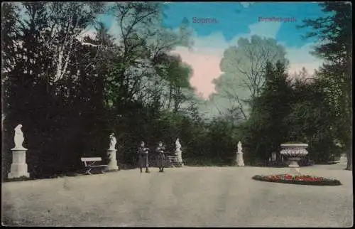 Postcard Ödenburg Sopron Erzsébet-park. 1918