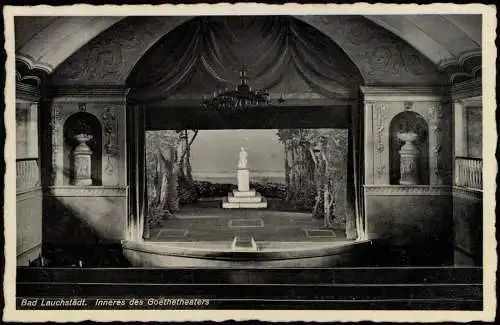 Ansichtskarte Bad Lauchstädt Inneres des Goethetheaters - Bühne 1939