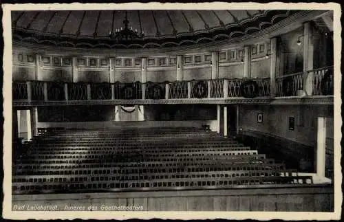 Ansichtskarte Bad Lauchstädt Goethe Theater - Zuschauer 1939   Blindstempel WK2