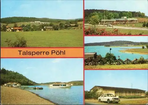 Pöhl Talsperre: Helmsgrün, Fahrgastschiffe, Gaststätte  Intercamping 1988