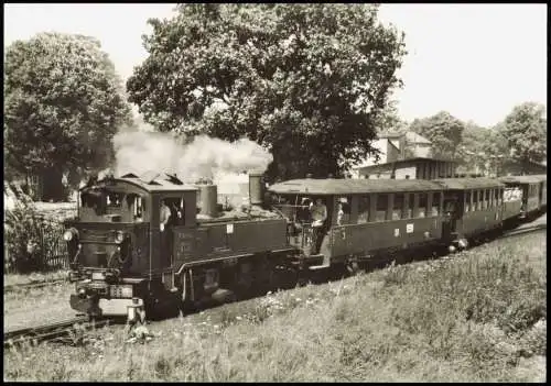 Radebeul Traditionsbahn  Ausfahrt aus Bahnhof Radeburg 1983
