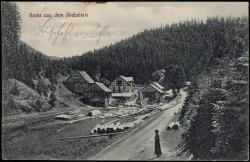 Ansichtskarte .Thüringen Rodachtal Holz Gebäude LK Hildburghausen 1925