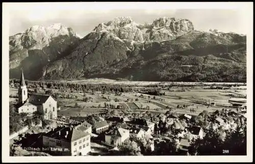 Ansichtskarte Dölsach Berg-Panorama, Ortsansicht 1950