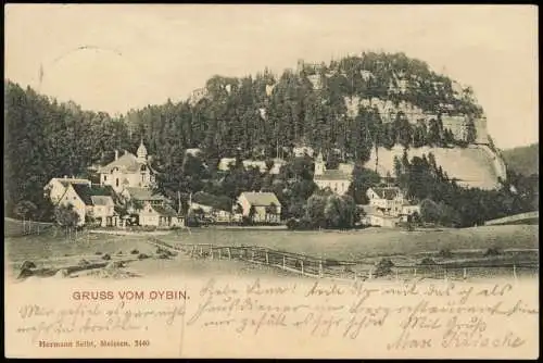 Ansichtskarte Oybin GRUSS VOM OYBIN 1904   gel  REIBERSDORF (Ankunftsstempel)