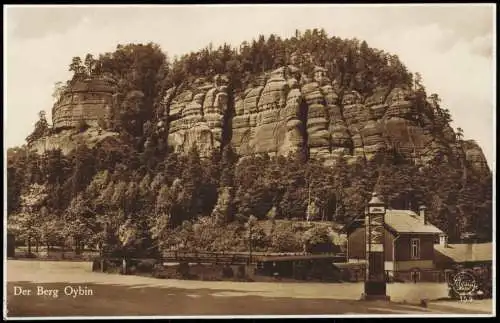 Ansichtskarte Oybin Der Berg Oybin (Felsen-Landschaft) 1920