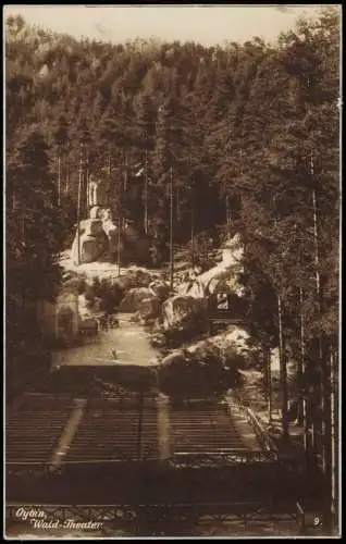 Ansichtskarte Oybin Umland-Ansicht mit dem Wald-Theater 1926