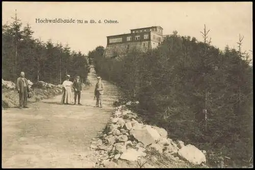 Ansichtskarte Oybin Umland-Ansicht Hochwaldbaude 1910