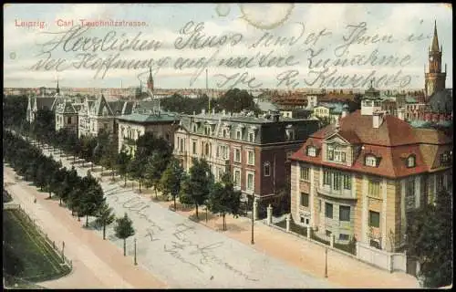 Ansichtskarte Leipzig Tauchnitz Straße Carl Tauchnitzstrasse 1910