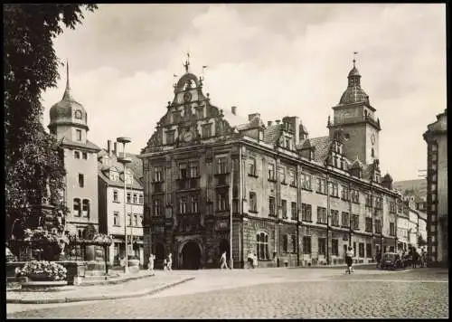 Ansichtskarte Gotha Blick zum Rathaus 1963